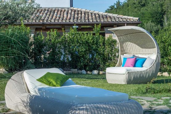 Rattanliege Sonnenliege , Lounge Ciabatta