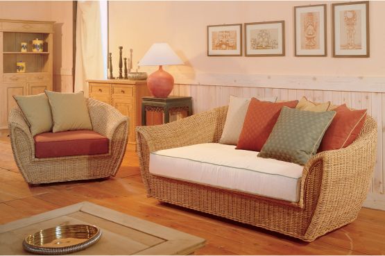 Rattansofa Retro - Premiumqualitt