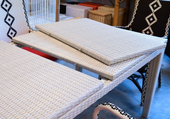 Rattantisch Gartentisch ausziehbar Fanny