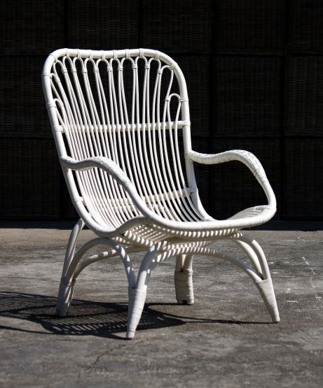 Rattan-Armlehnstuhl  Retro-Style
