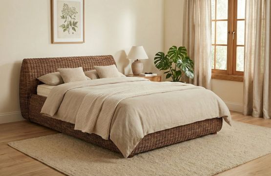 Rattanbett, Korbbett Mango - edle Verarbeitung, Premiumqualit�t aus Italien