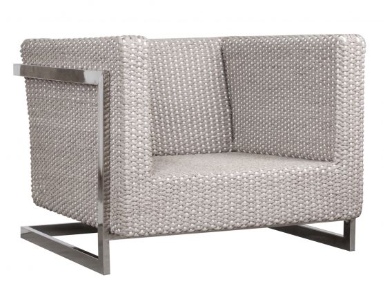Obsidian Loungegruppe grey-white  Sofa,2 Sessel, Tisch u.Hocker