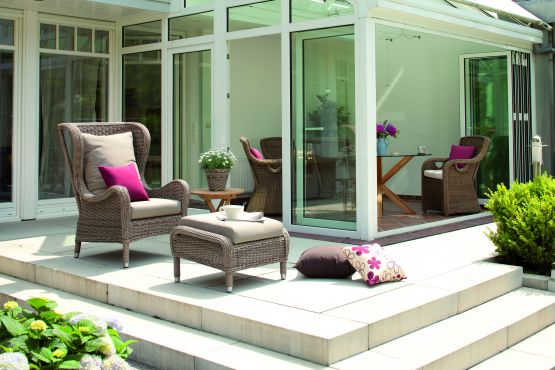 Richmond Sessel mit Hocker  outdoor