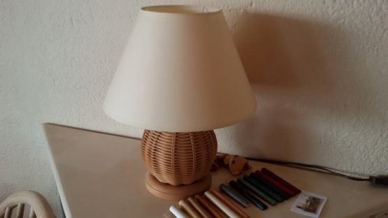 Tischlampe Rattan 3 Gren