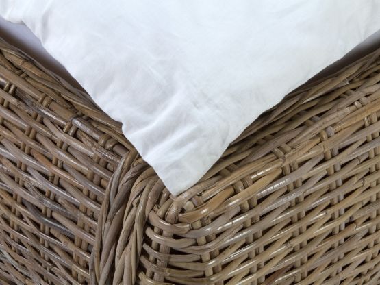 Rattanbett Barcelona kubu grey Standardhhe
