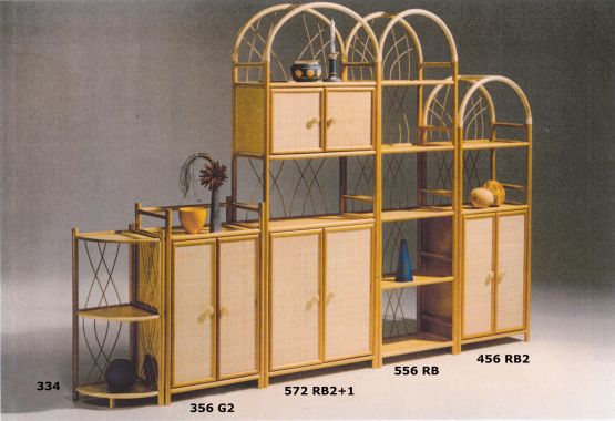 Rattan- Regalsystem /3 Ablagen