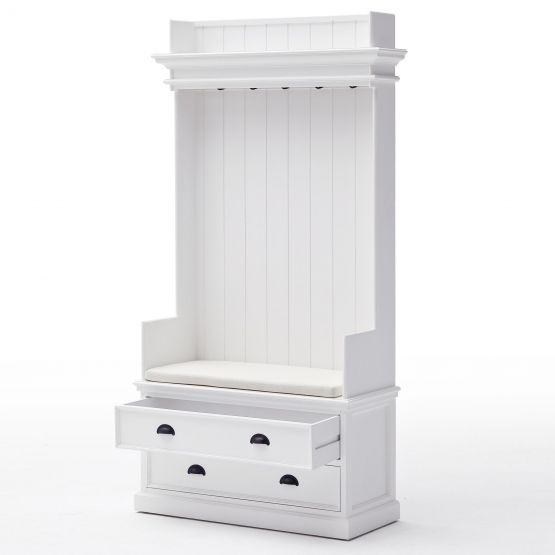 CA581 - Garderobe & Bank Einheit m/ Sitzpolster + Schubladen