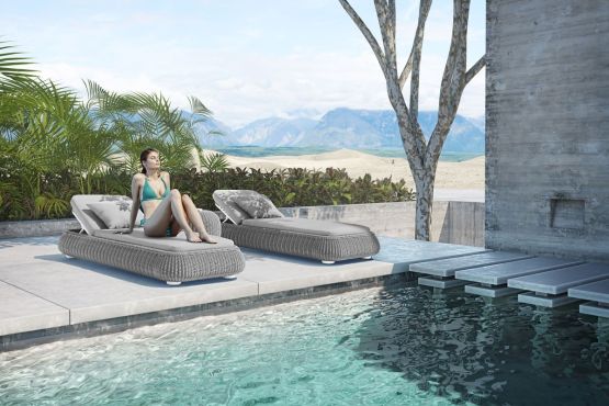 Sonnenliege Perle outdoor Rope