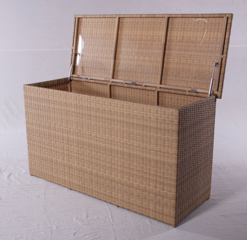 Rattan Kissentruhe Box Gartentruhe outdoor