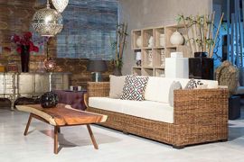 Rattansofa, Korbsofa Breton - Premium Qualitt aus Italien