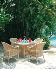 Rattan-Essgarnitur Primavera outdoor