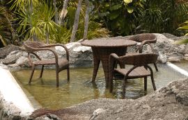 Rattan-Gartenstuhl Theo