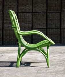 Rattan-Armlehnstuhl  Retro-Style
