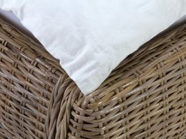 Rattanbett Barcelona kubu grey Standardhhe