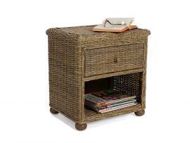 Rattanbett Barcelona kubu grey Standardhhe
