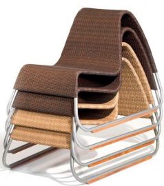 Rattan Sessel Outdoor Plan stapelbar