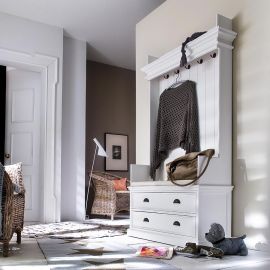 CA581 - Garderobe & Bank Einheit m/ Sitzpolster + Schubladen