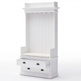 CA581 - Garderobe & Bank Einheit m/ Sitzpolster + Schubladen