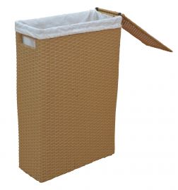 Raumspar-Wäschekorb aus Polyrattan