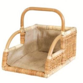 Holzkorb, Rattan mit Jute LK-11.J